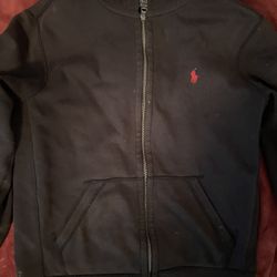 Black Ralph Lauren Zip Up Hoodie