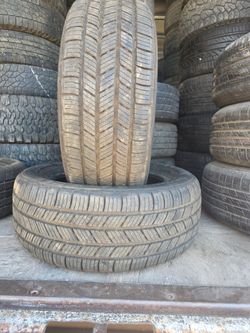 Pair of 2 USED 235/55/17 BRIDGESTONE TIRES
