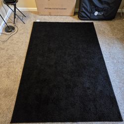 Black Shaggy Area Rug