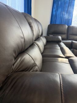 Power Reclining Leather Sofa & Loveseat