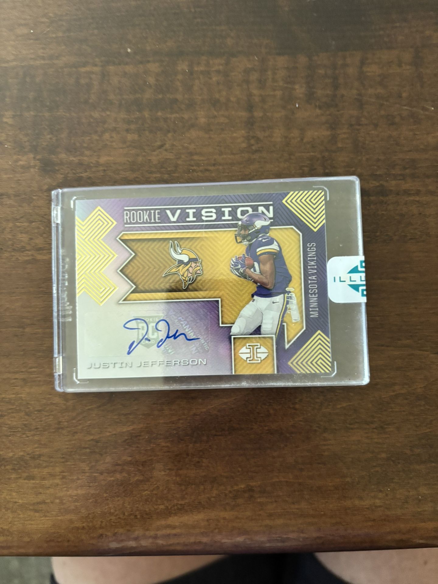 2020 Panini Illusions Justin Jefferson Rookie Visions Autograph Gold /50 #RV18