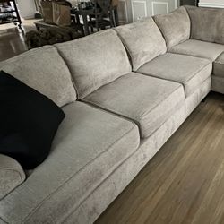 Light Tan/beige Sectional Sofa- Well maintained. $350 or Best offer