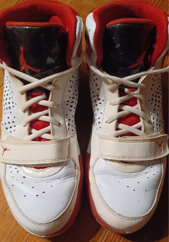 Jordan Phase 23 Mens Size 10 Shoes Basketball White Red High Tops Hopps
