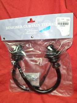 Metal curtain tiebacks