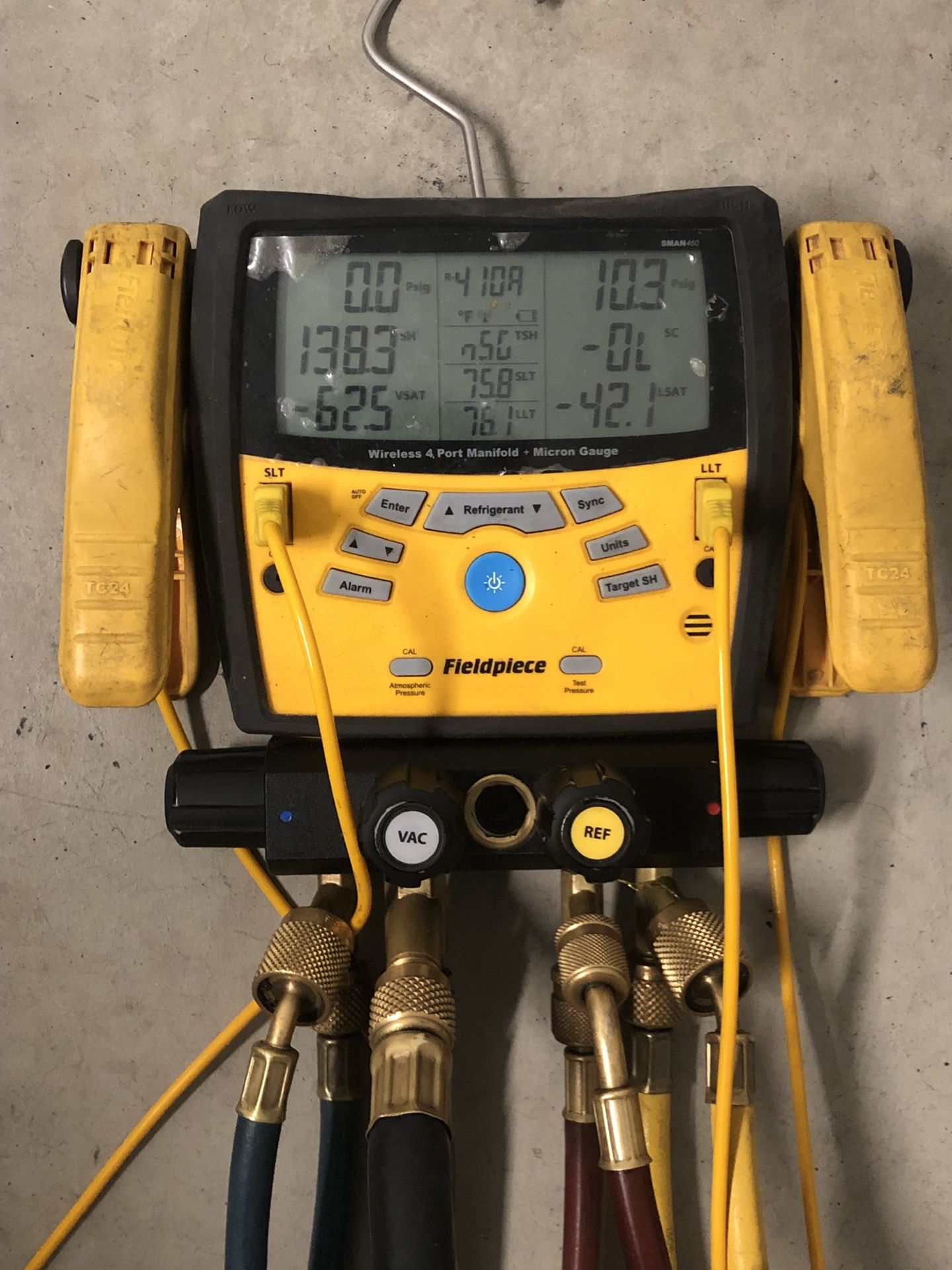 Fieldpiece Sman 480 digital gauges for Hvac use! (Hoses included)400