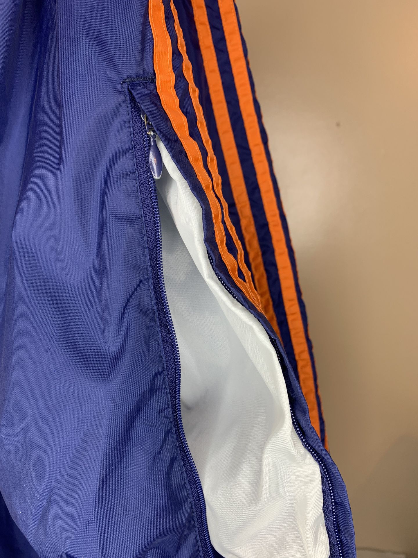 Rare VTG Retro 90s Adidas Button Snap Athletic Track Pants  Small Knicks Color Pre-owned