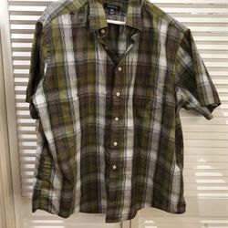 Men’s green plaid shirt size 46,48, extra large