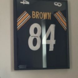 Signed Antonio Brown Jersey Comes With Frame