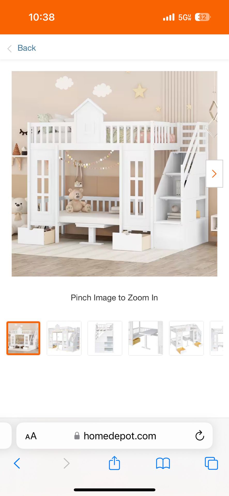 Twin Size Bunk Bed Frame 