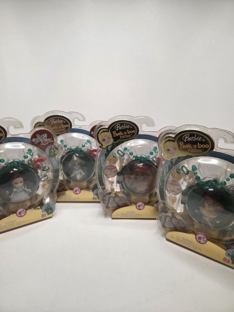 Barbie Peek-a-boo Petites Wizard of Oz Set – Dorothy, Lion, Scarecrow, Glinda