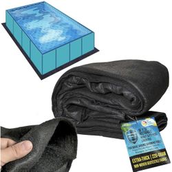 U.S. Pool Supply Armour Shield 16-Foot x 32-Foot Rectangle Heavy Duty Pool Liner Pad for Above Ground Swimming Pools - Protects Pool Liner, Prevents P