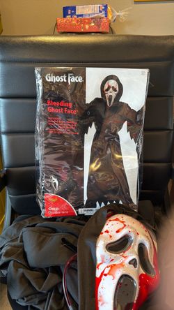 Bleeding Ghost Face Halloween Costume Child XL