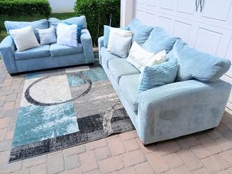 Beachy Chenille Sofas Set