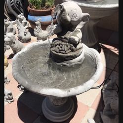 New Water Fountain Made Out Of Cement Perfect Gift 