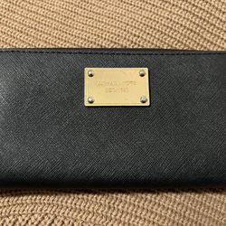 Michael Kors Leather Wallet, Black 