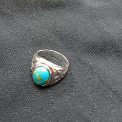 Mens Silver Turquoise