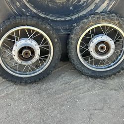 Set of front and rear Honda xr50 or crf50 wheels 2000 to current