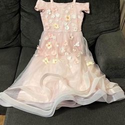 Beautiful Pink Flower Dress 