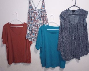 Women's plus size 3X tops/shirts lot of 4