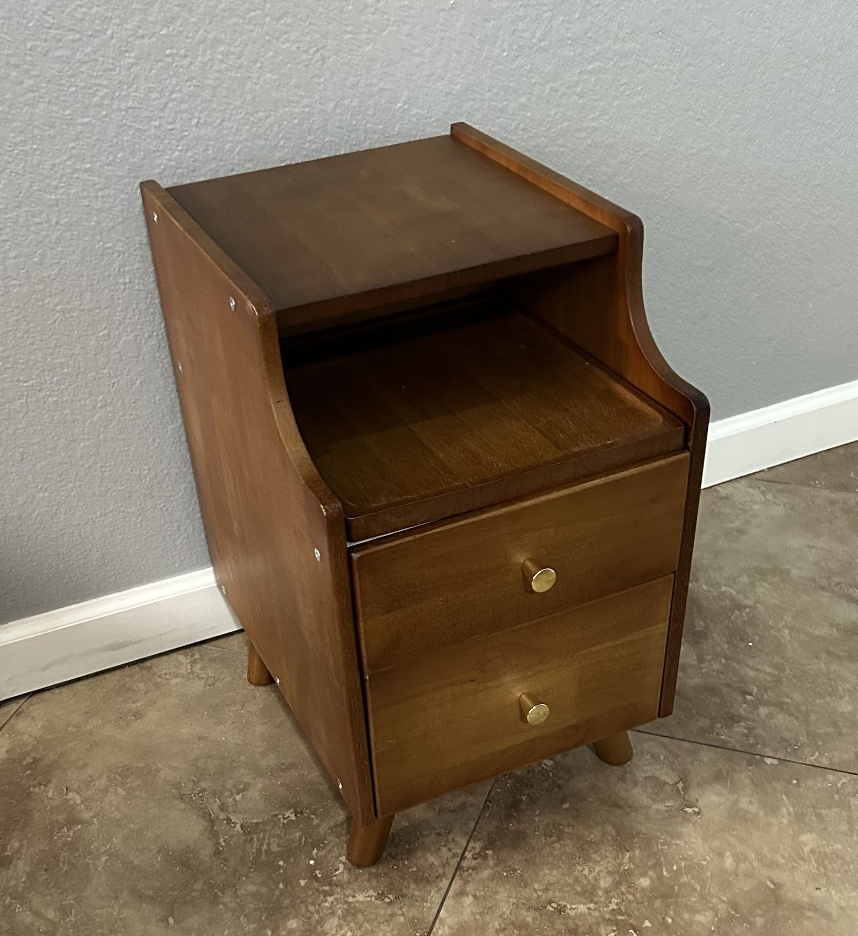 Narrow Walnut Nightstand
