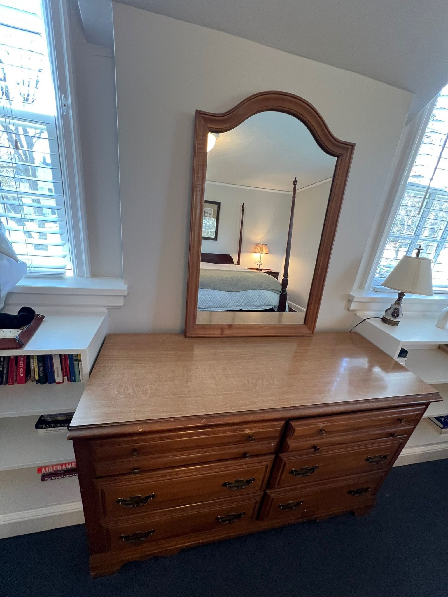 Vintage dresser and mirror by Style Mark in Good Condition 18d x 48.5w x 30h 25 x 31 Smoke and pet free household 