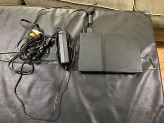 PS2 slim with power and AV cable