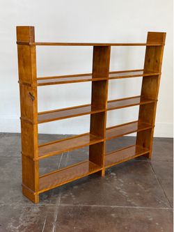 Vintage 1950 solid wood bookshelf
