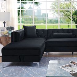 Black Glam Sectional (PRE-ORDER)