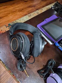 Corded over ear head phones