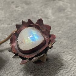 Overgrown Flower Ring With *REAL OPAL*