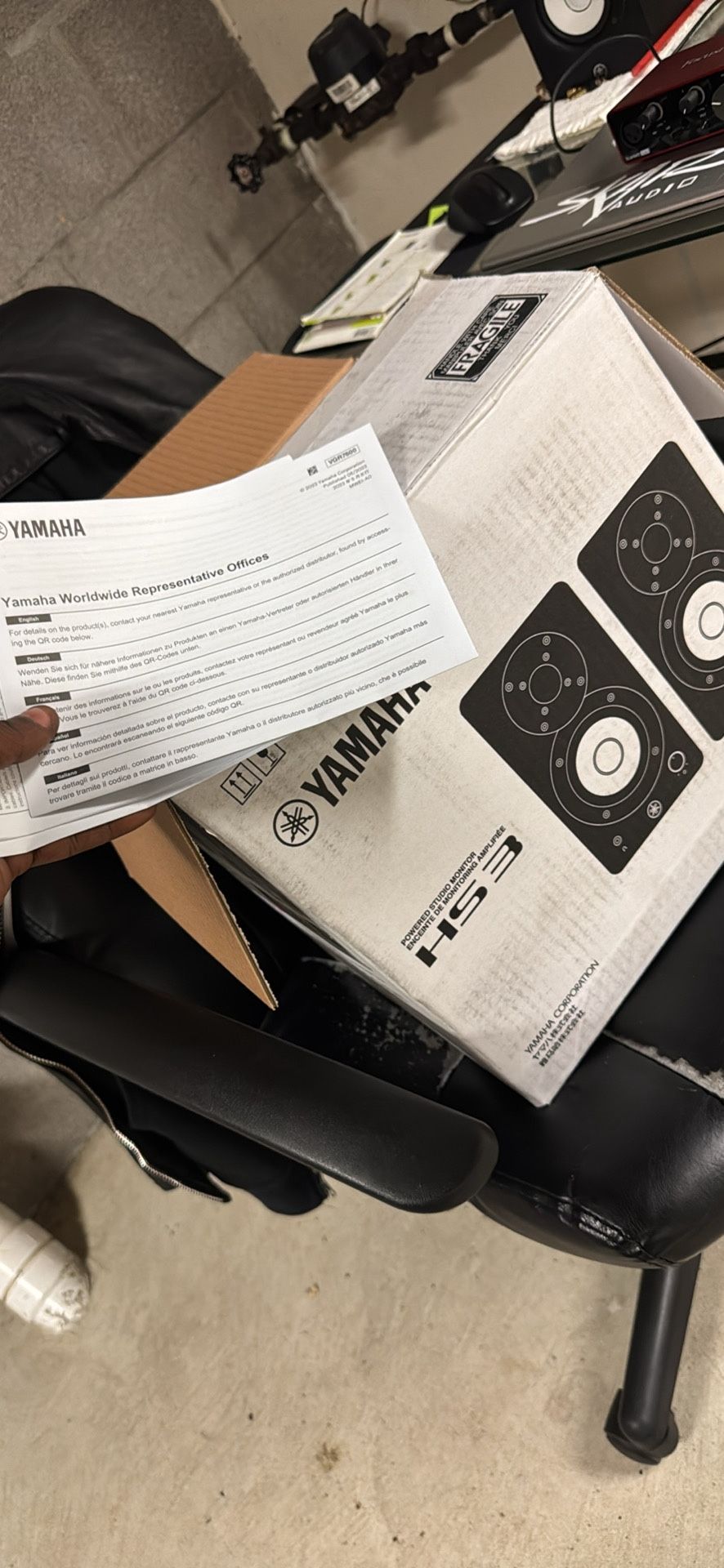 BRAND NEW YAMAHA HS3 STUDIO MONITORS AND USED GEN 3 FOCUSRITE INTERFACE BUNDLE $325 OBO