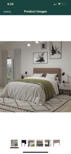 Taupe Tufted Fabric Queen Headboard 