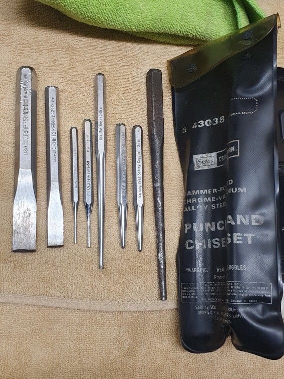 Vintage Sears Craftsman Punch And Chisel Set Item 43038 for Sale in