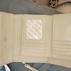 Steve Madden Beige Quilted Wallet