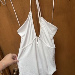 Abercrombie & Fitch White Bodysuit Size Large