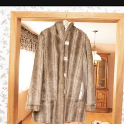 Faux Fur Reversible Coat by Scandinavian Faux Fur Size S- In Great Shape