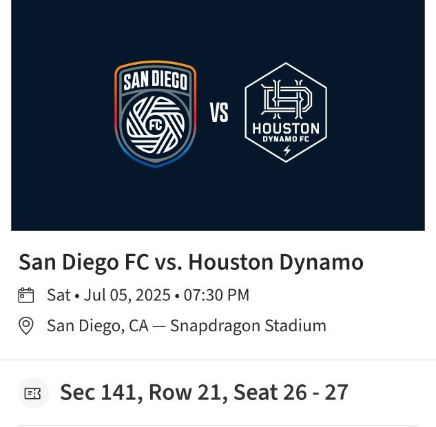 SDFC Tickets