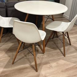 Small Dining Table + 3 Chairs