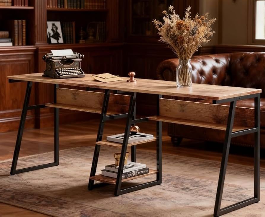 Two Person Desk 81.1-in Multiple Colors/Finishes Modern/Contemporary 2-person Desk