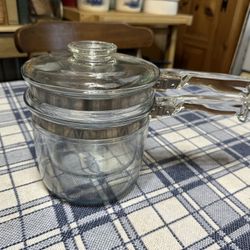 Pyrex Flameware 3 Piece Glass Double Boiler 