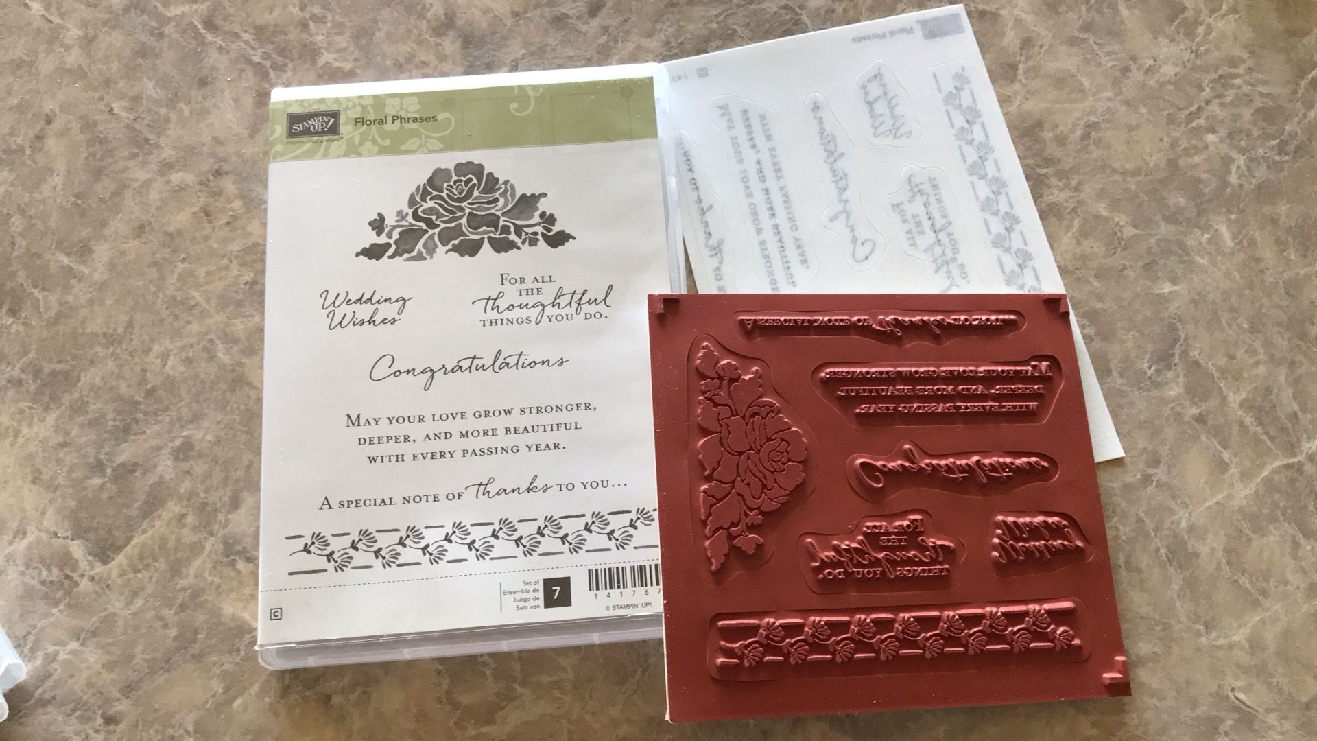 Stampinup Stamp Set Rubber