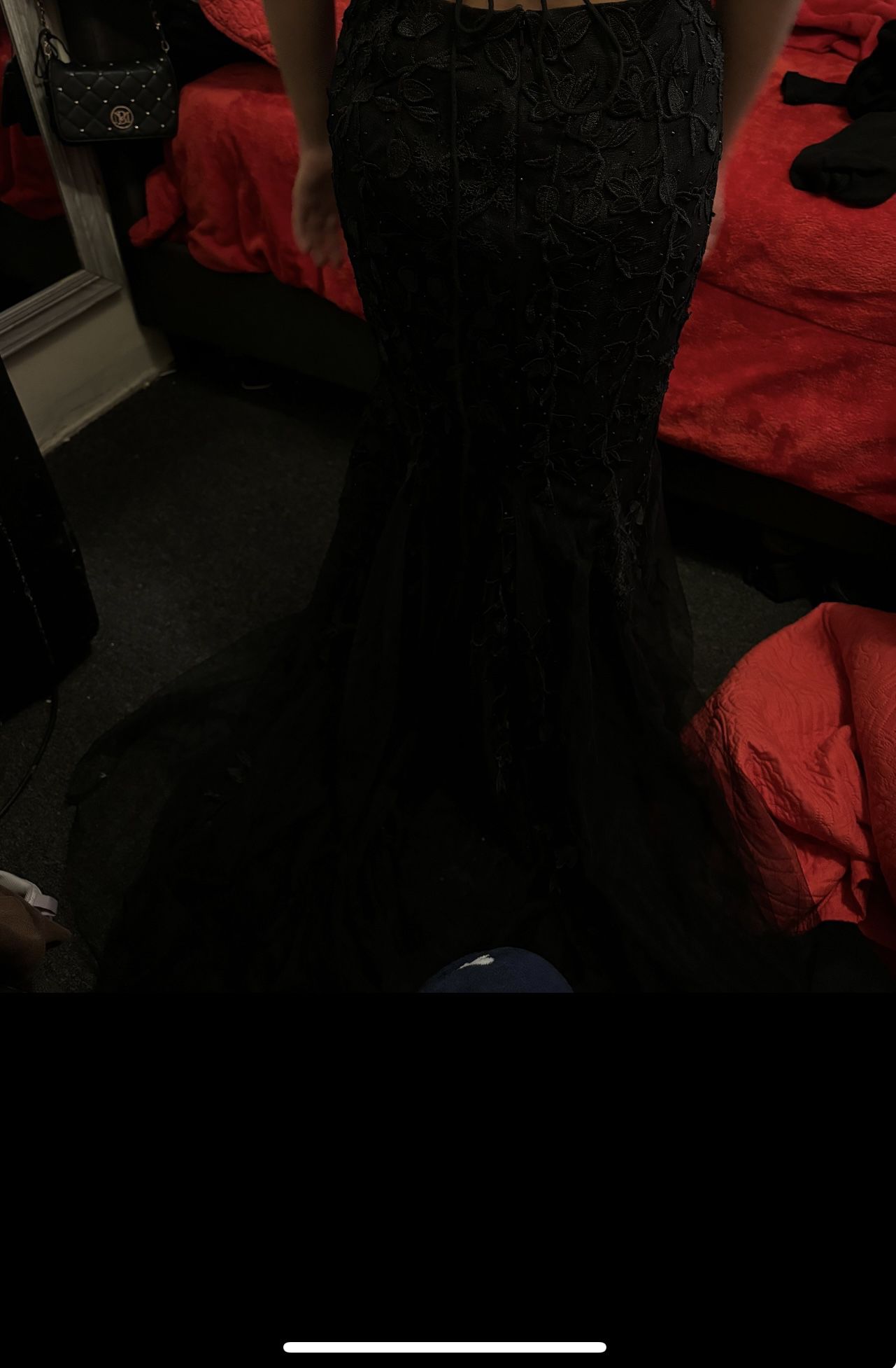 Black Rhinestones Prom Dress $150 Size 6