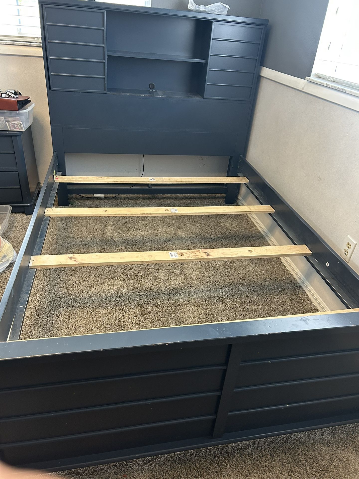 Full Size Bed Frame and Nightstand