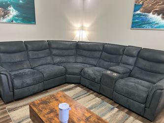 Bob's Forte Power Reclining Sectional - 3 Recliners - ONE POWER ISSUE, GREAT PRICE! - $450 OBO