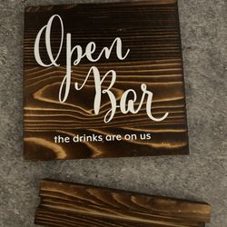 Reversible Cash/Open Bar Sign 