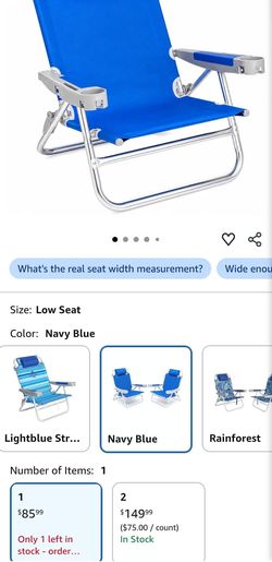 SunnyFeel Extra Wide 28" Low Backpack Beach Chair