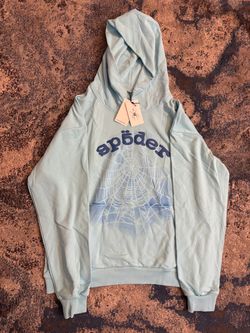 Sp5der Light Blue Hoodie with Tags