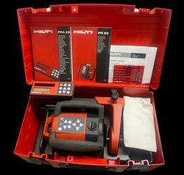 HILTI PR-25 AUTOMATIC LASER LEVEL KIT W/ PRA-25 SENSOR AND PRA-71 & Tri-pod