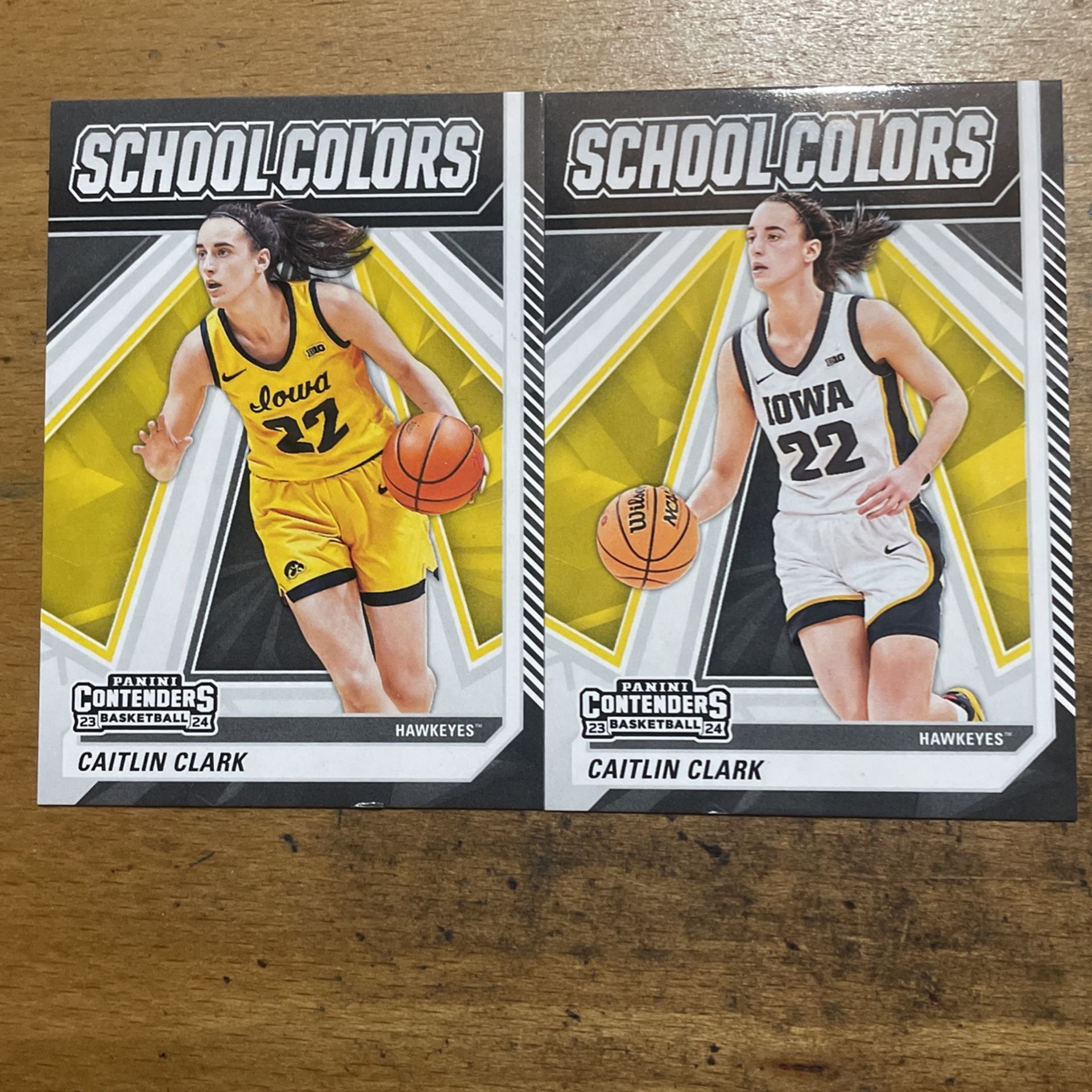 2024 CAITLIN CLARK LOT OF 2 SCHOOL COLORS CARDS