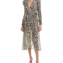 Anna Kay Faux wrap midi dress size (1) S